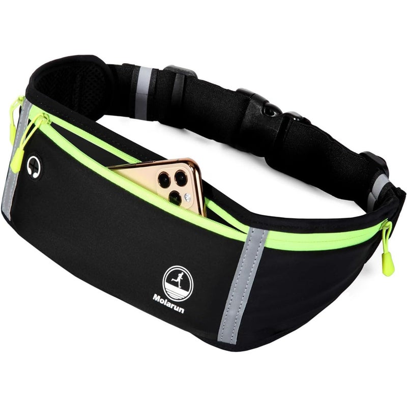 Molarun Slim Running Belt Fanny Pack for Women Men, Jogging Pouch Waist Pack Money Belt Bag Phone Holder for Running Hiking Traveling - Image 2